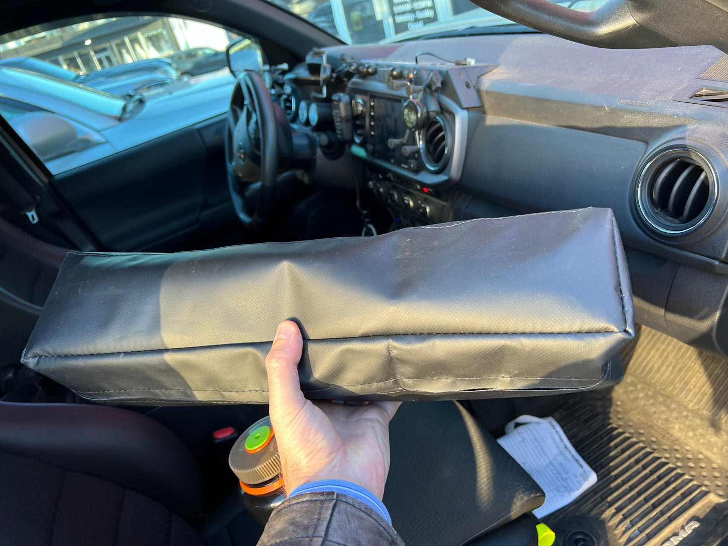 Awning-Style Mounted Trash Bag Enclosure